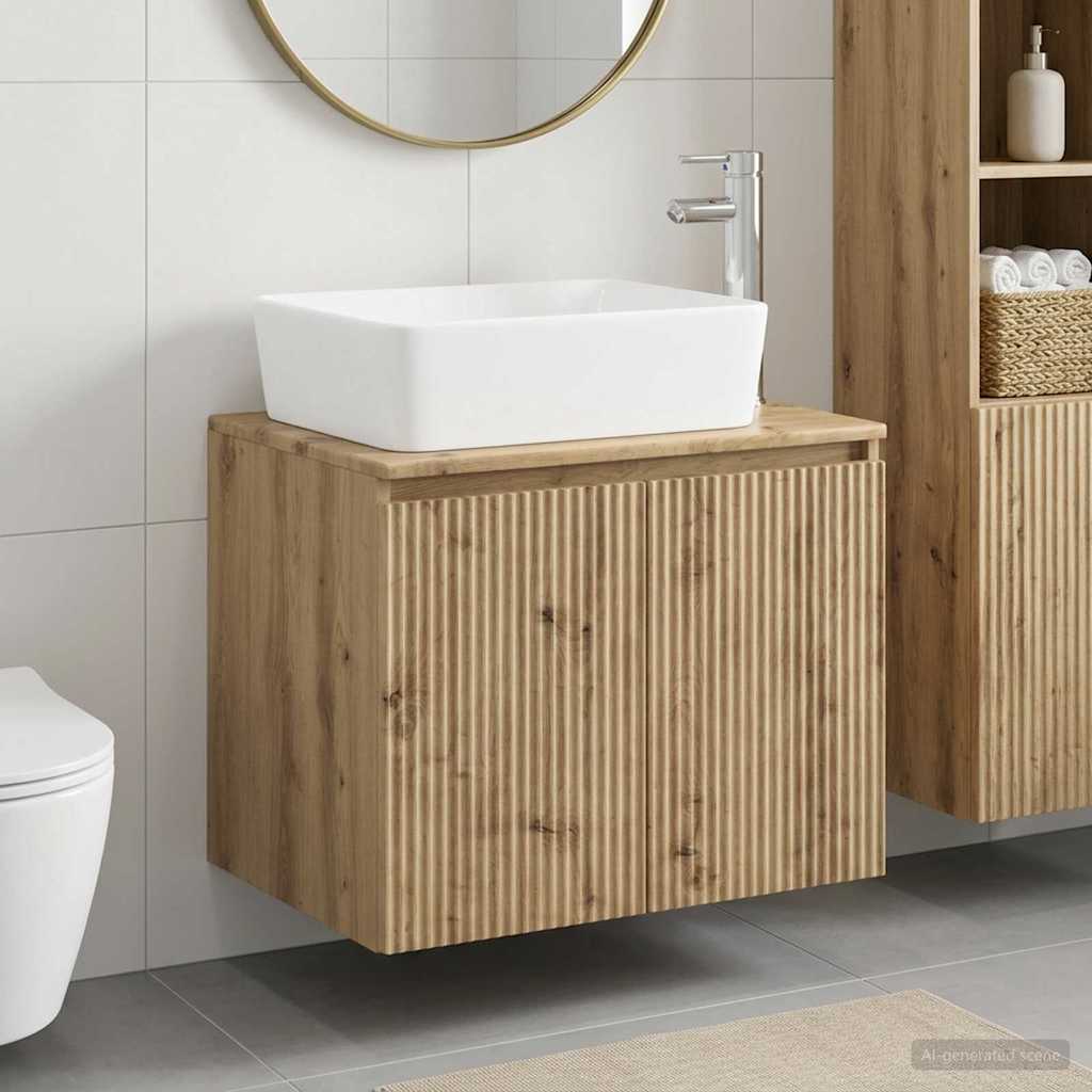 Bathroom Furniture Set Artisan Oak Engineered Wood