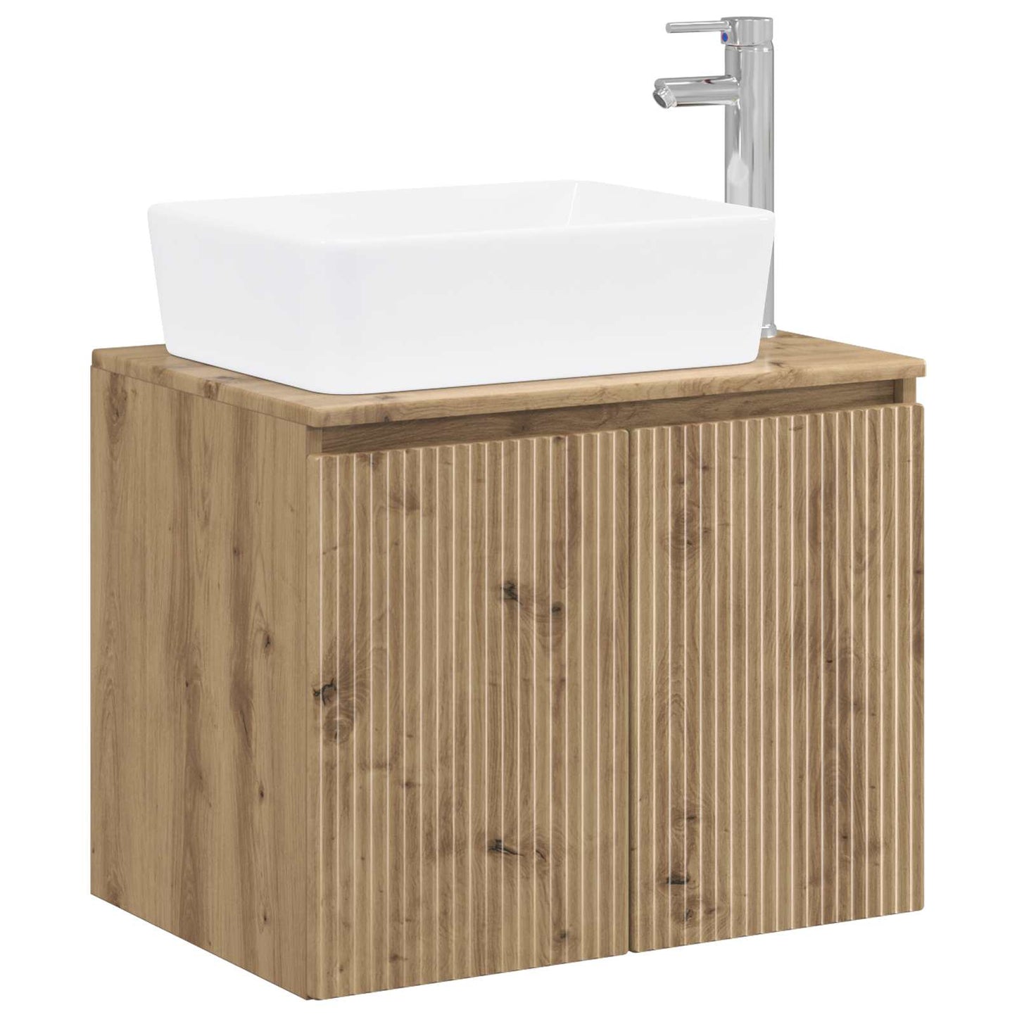Bathroom Furniture Set Artisan Oak Engineered Wood