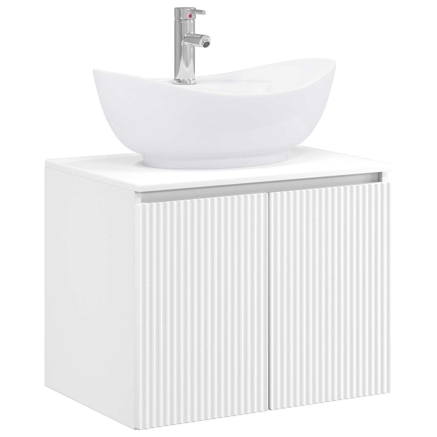 Bathroom Furniture Set White Engineered Wood