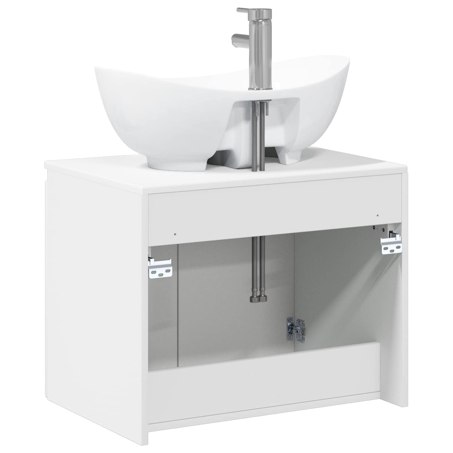 Bathroom Furniture Set White Engineered Wood