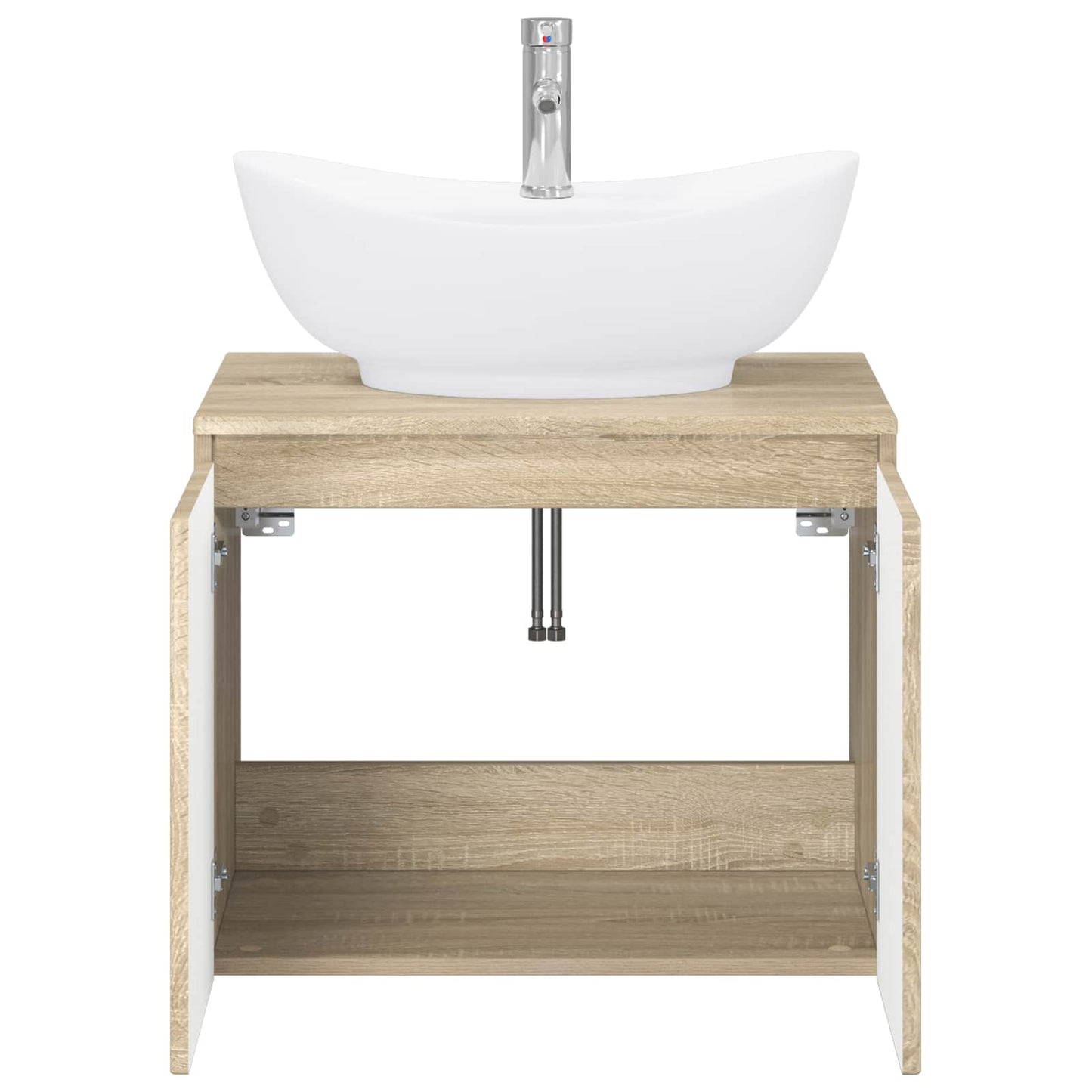 Bathroom Furniture Set Sonoma Oak Engineered Wood
