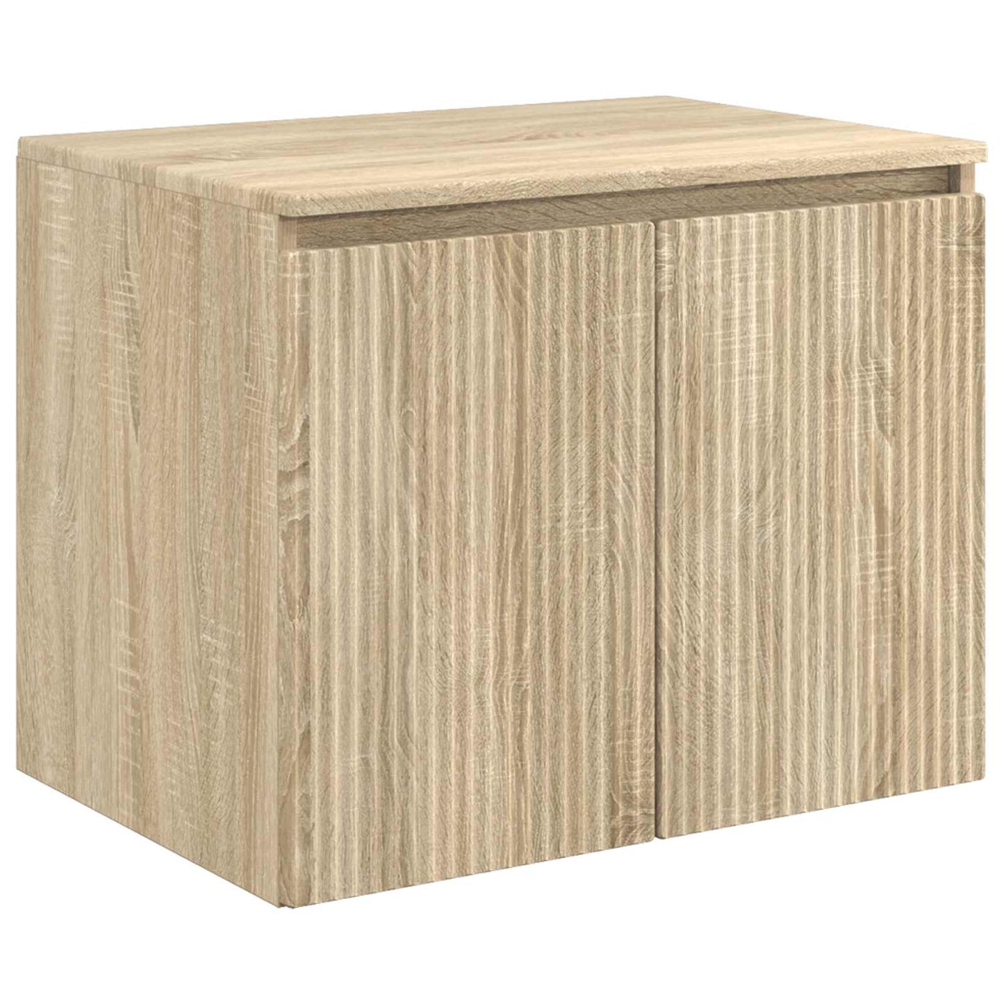 Bathroom Furniture Set Sonoma Oak Engineered Wood