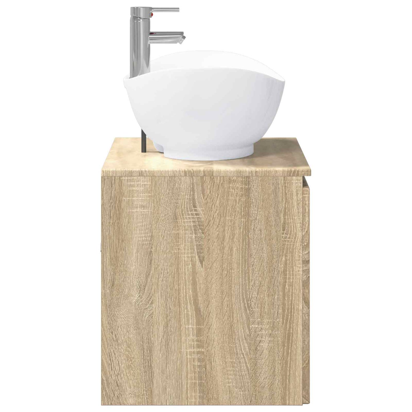 Bathroom Furniture Set Sonoma Oak Engineered Wood