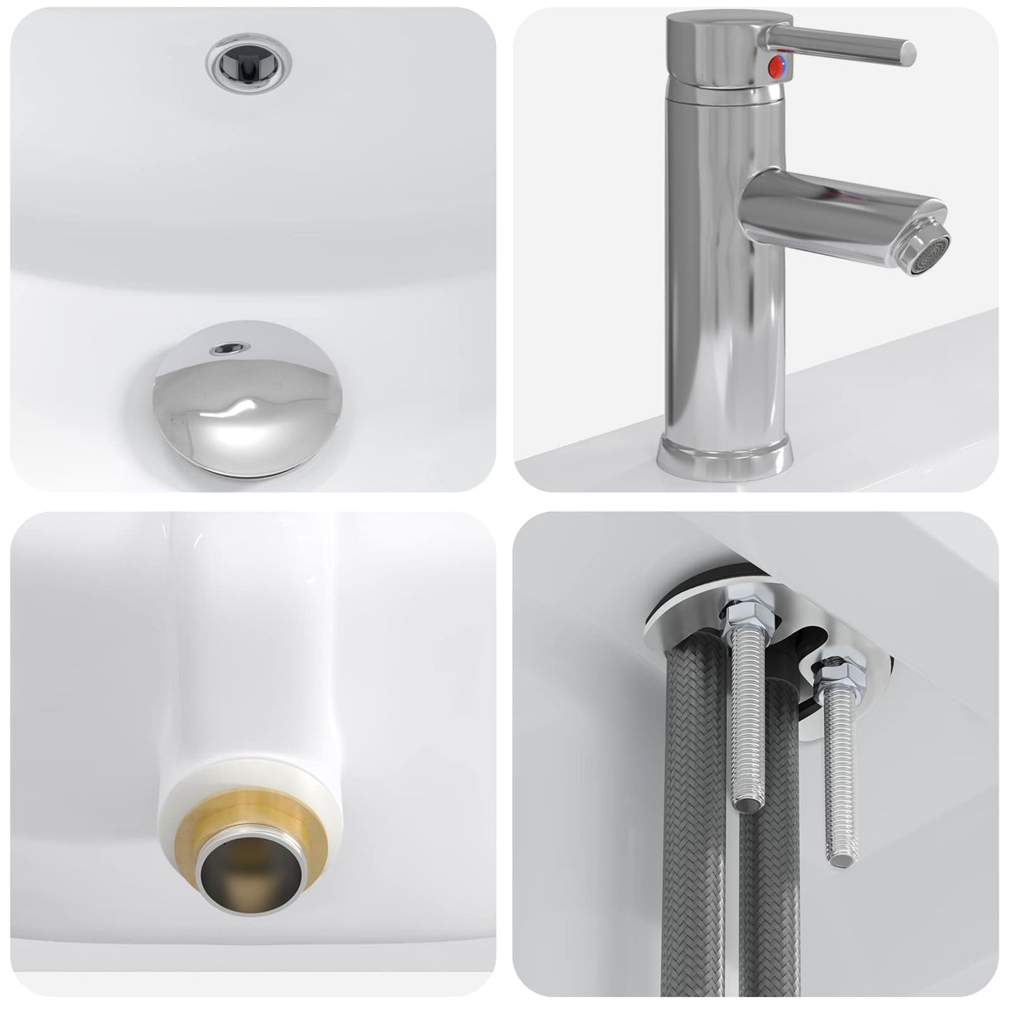Bathroom Furniture Set Grey Sonoma 61 x 40 x 84.5 cm