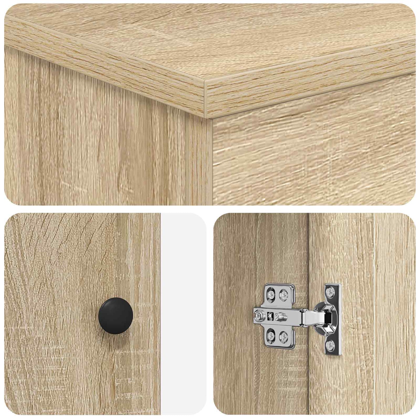 Bathroom Furniture Set Sonoma Oak 81 x 40 x 84.5 cm