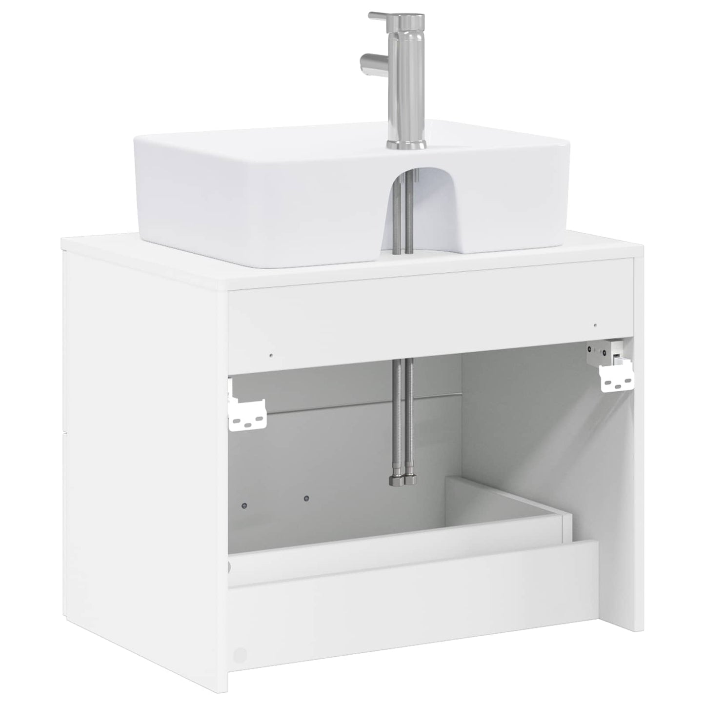Bathroom Furniture Set White Engineered Wood