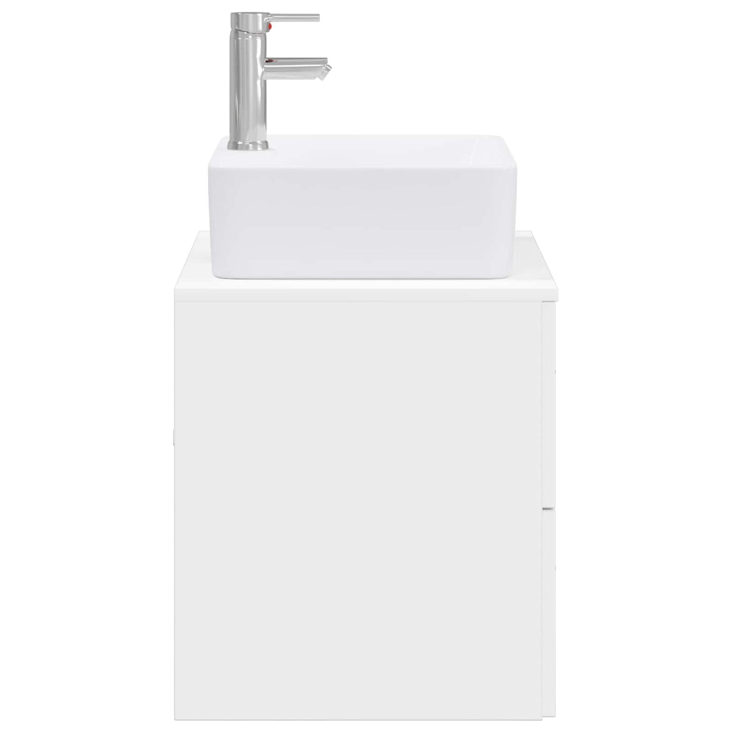Bathroom Furniture Set White Engineered Wood