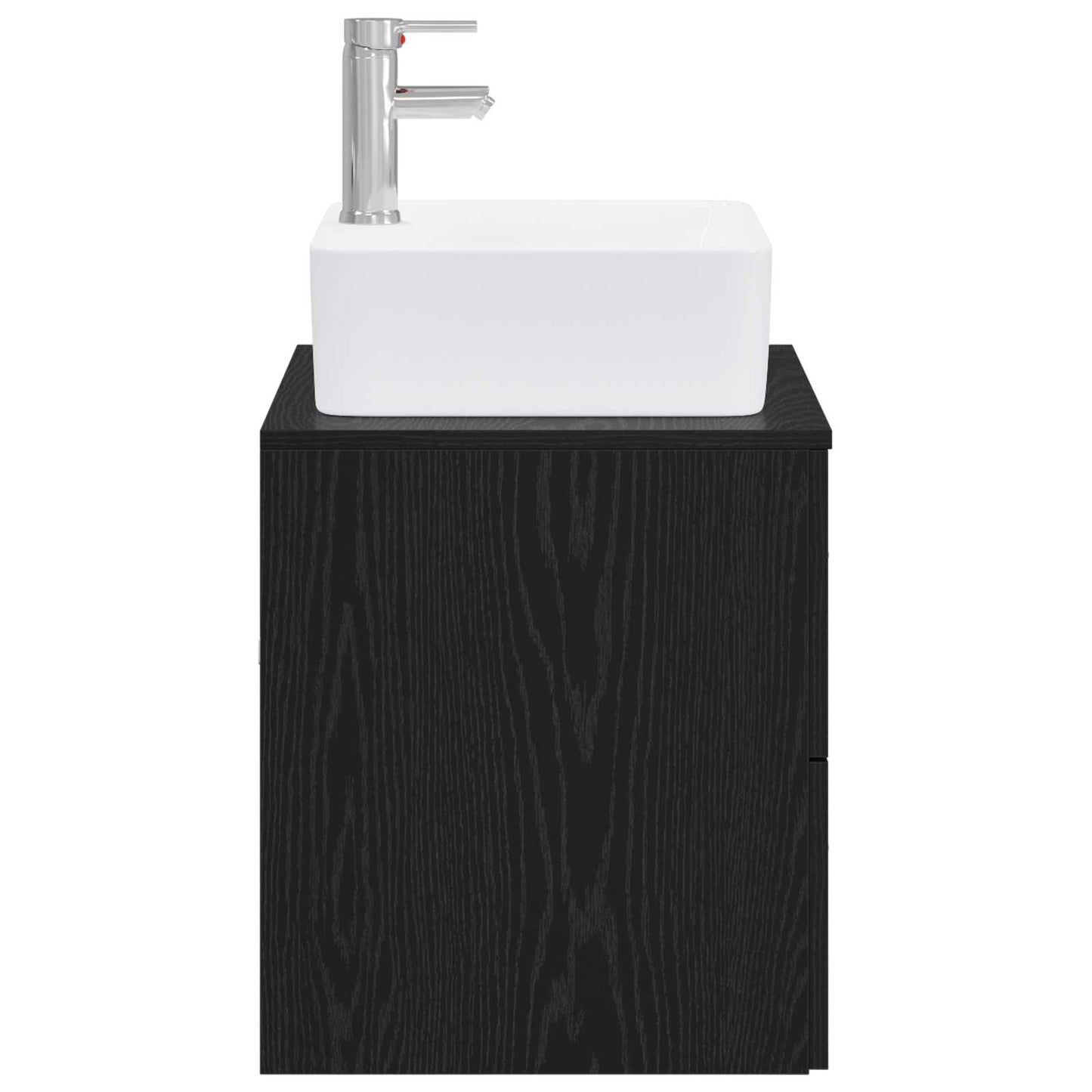 Bathroom Furniture Set Black Oak Engineered Wood