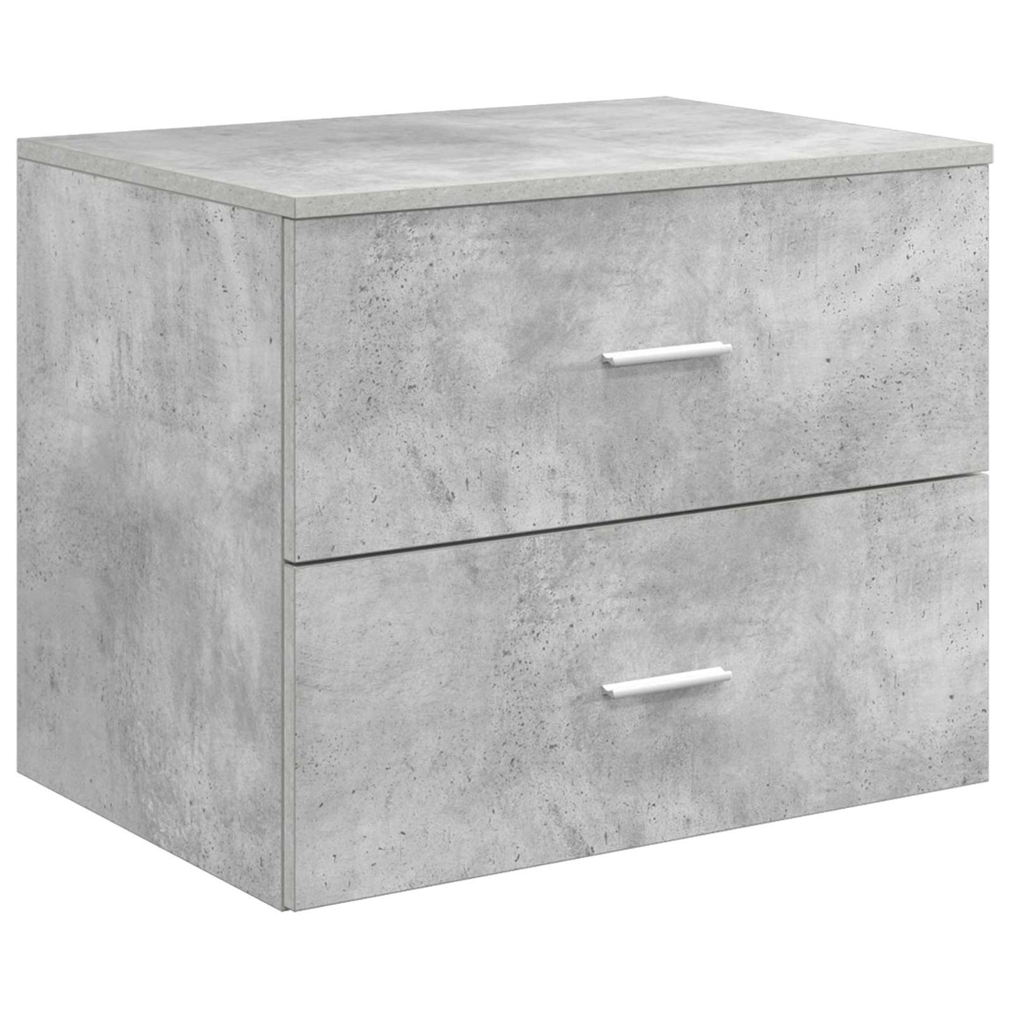 Bathroom Furniture Set Concrete Grey Engineered Wood