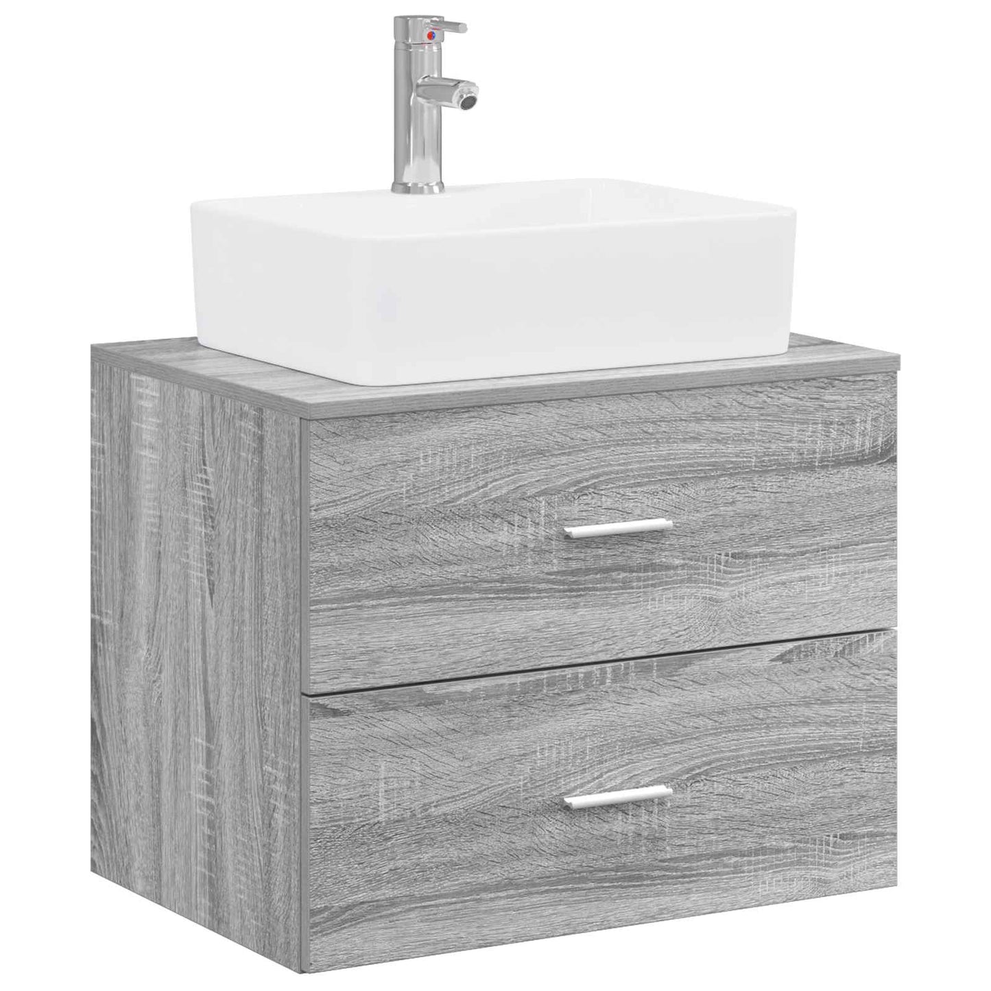 Bathroom Furniture Set Grey Sonoma Engineered Wood