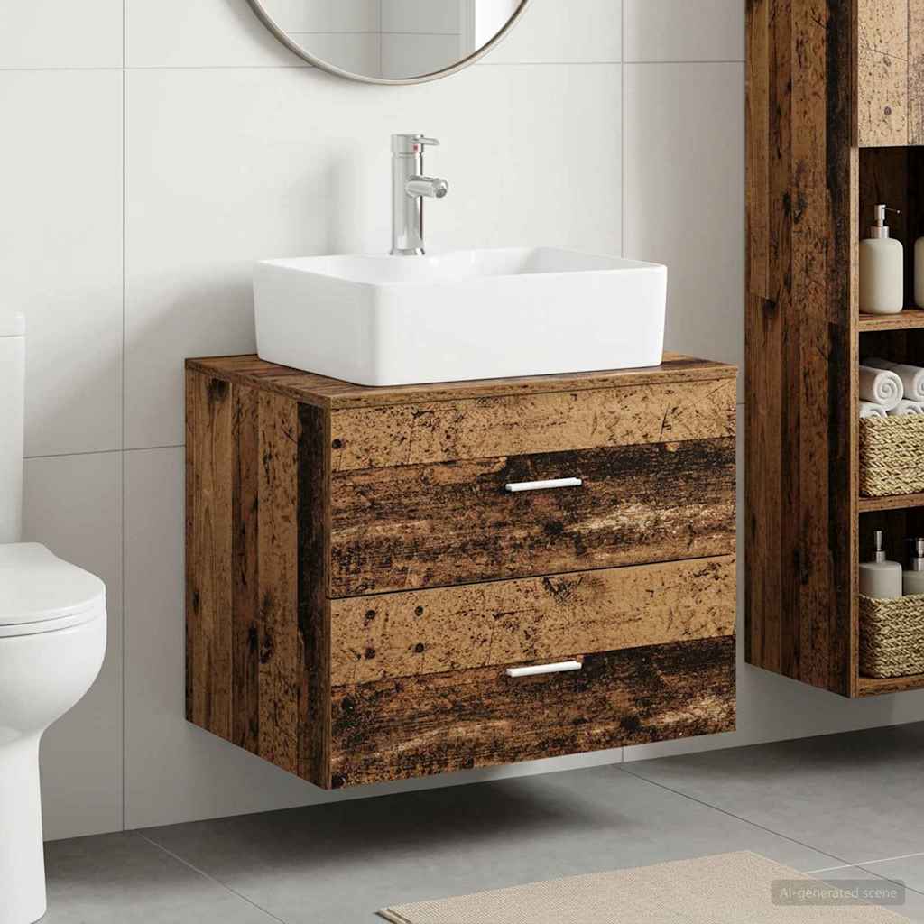 Bathroom Furniture Set Old Wood Engineered Wood
