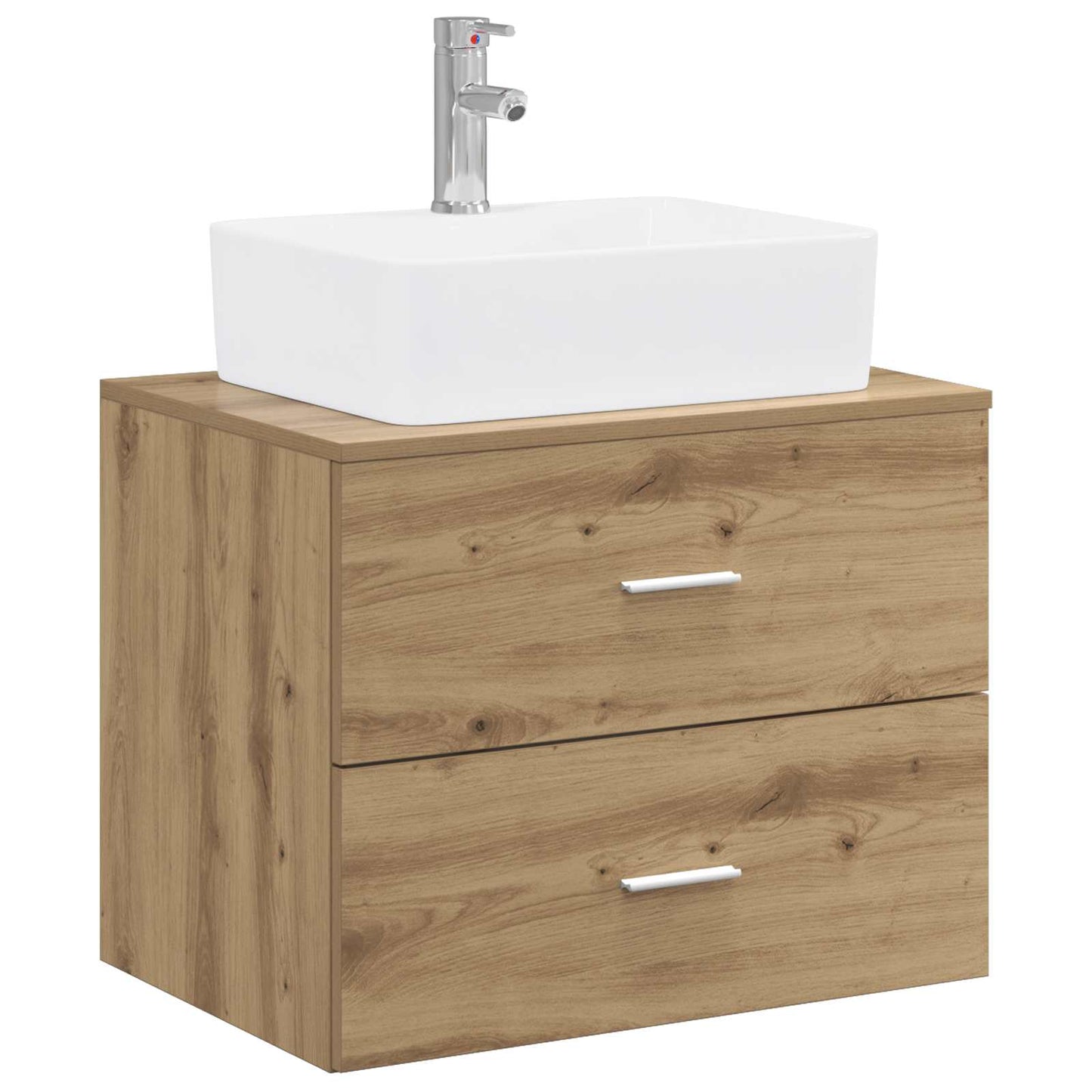 Bathroom Furniture Set Artisan Oak Engineered Wood