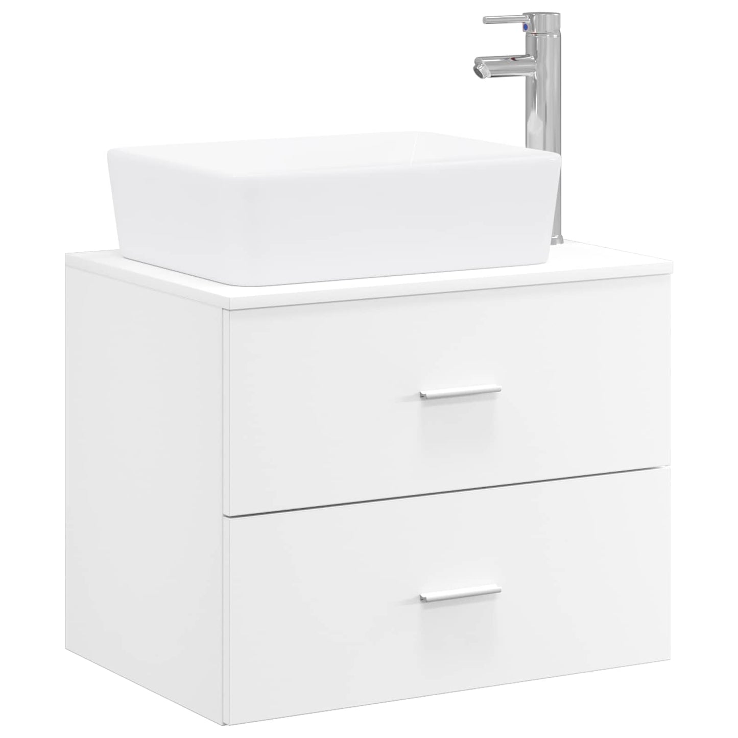 Bathroom Furniture Set White Engineered Wood