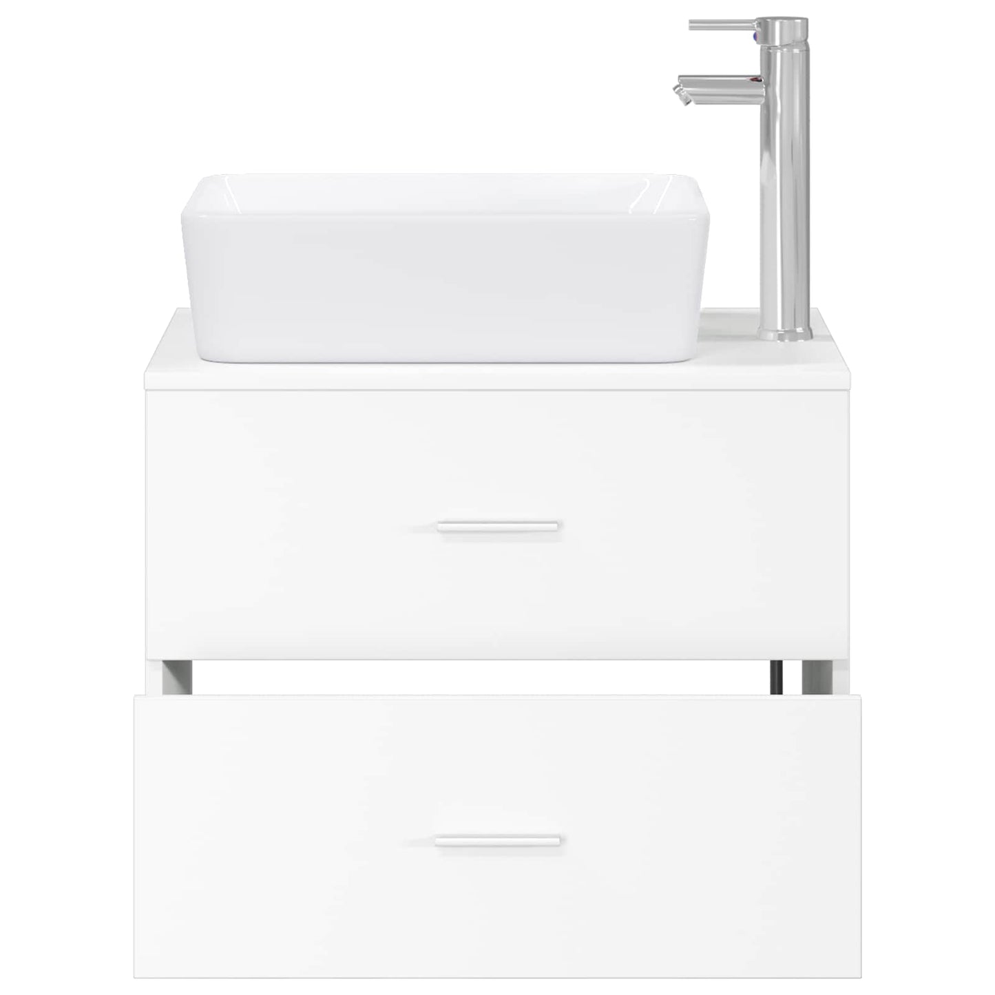 Bathroom Furniture Set White Engineered Wood
