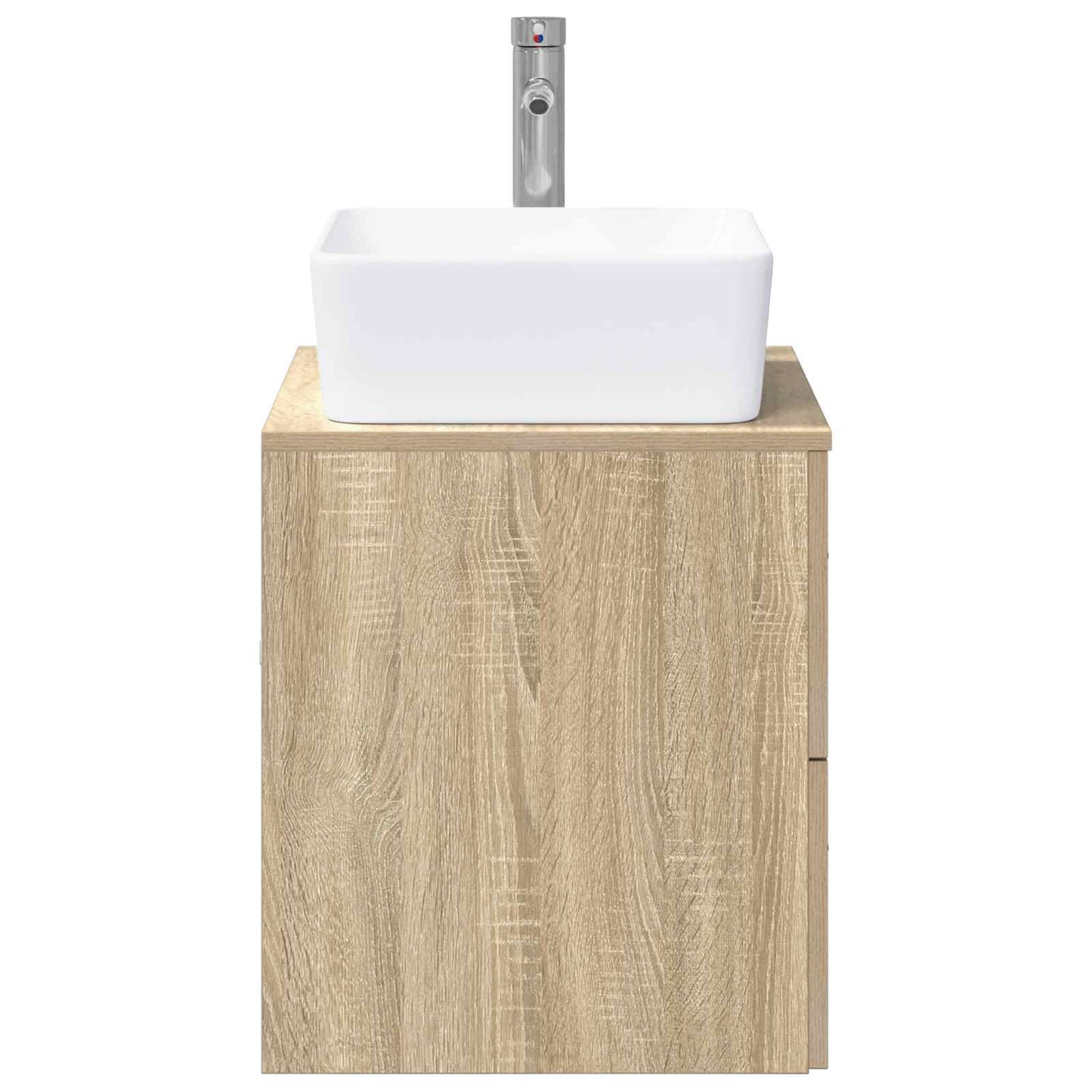 Bathroom Furniture Set Sonoma Oak Engineered Wood
