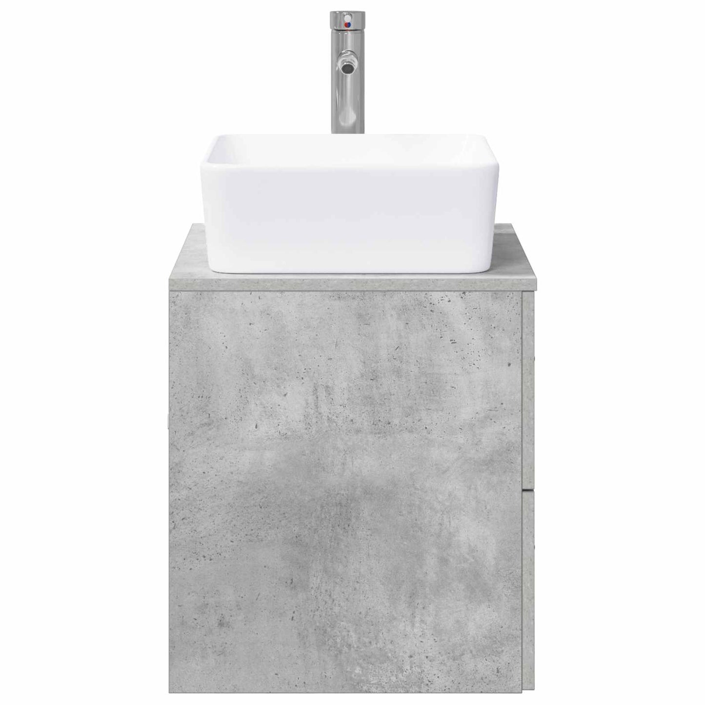 Bathroom Furniture Set Concrete Grey Engineered Wood