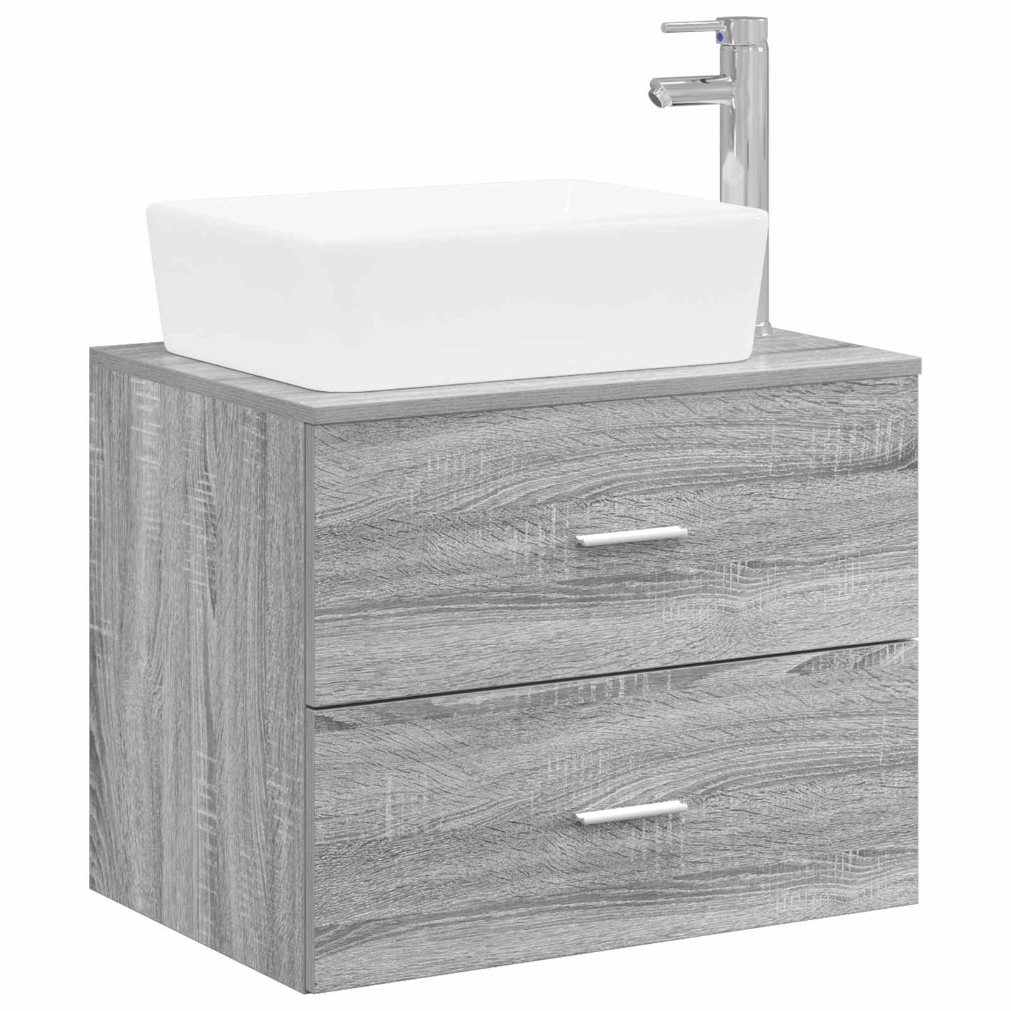 Bathroom Furniture Set Grey Sonoma Engineered Wood