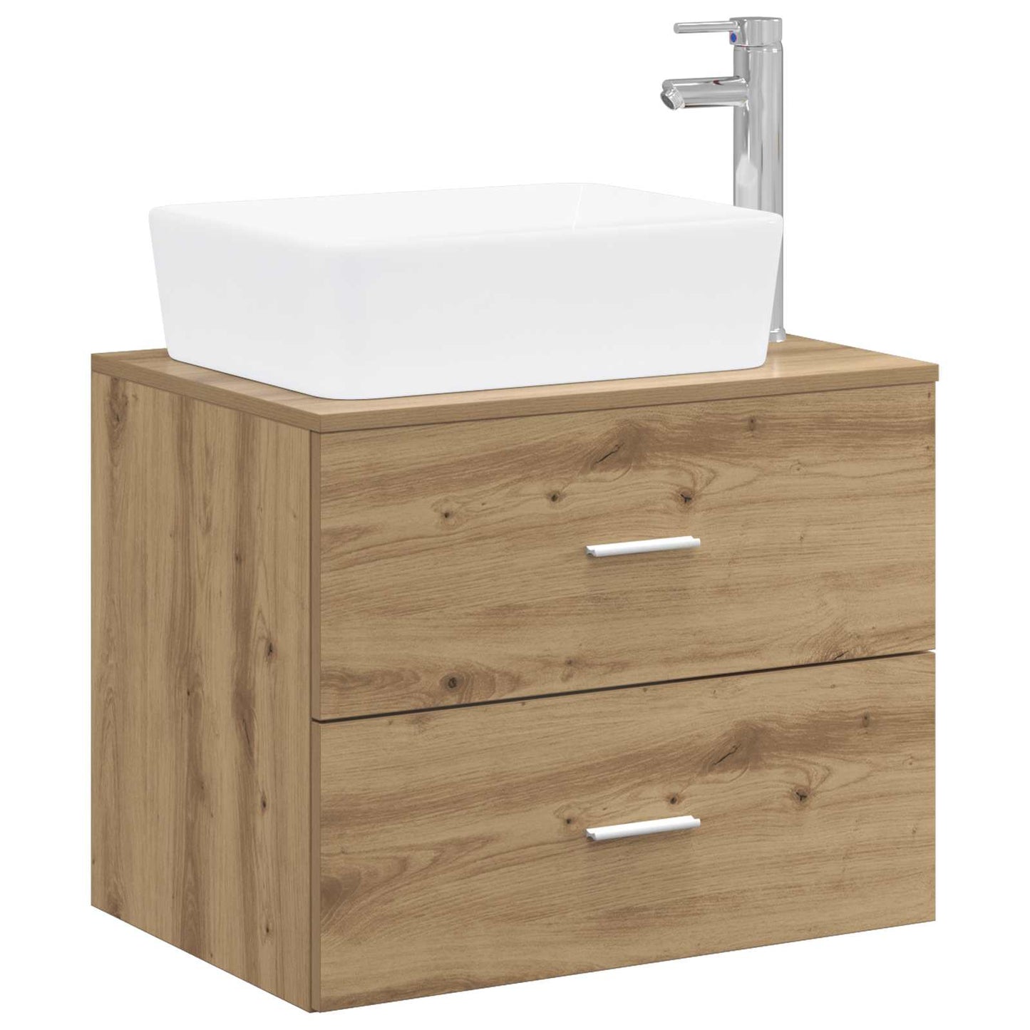Bathroom Furniture Set Artisan Oak Engineered Wood