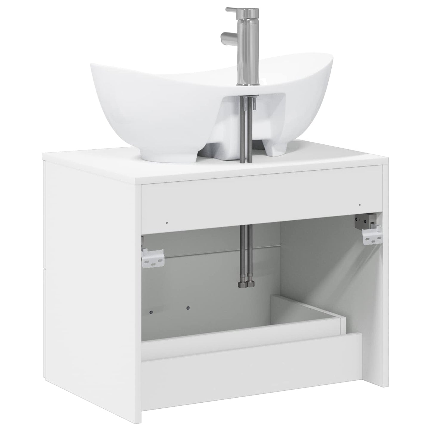 Bathroom Furniture Set White Engineered Wood