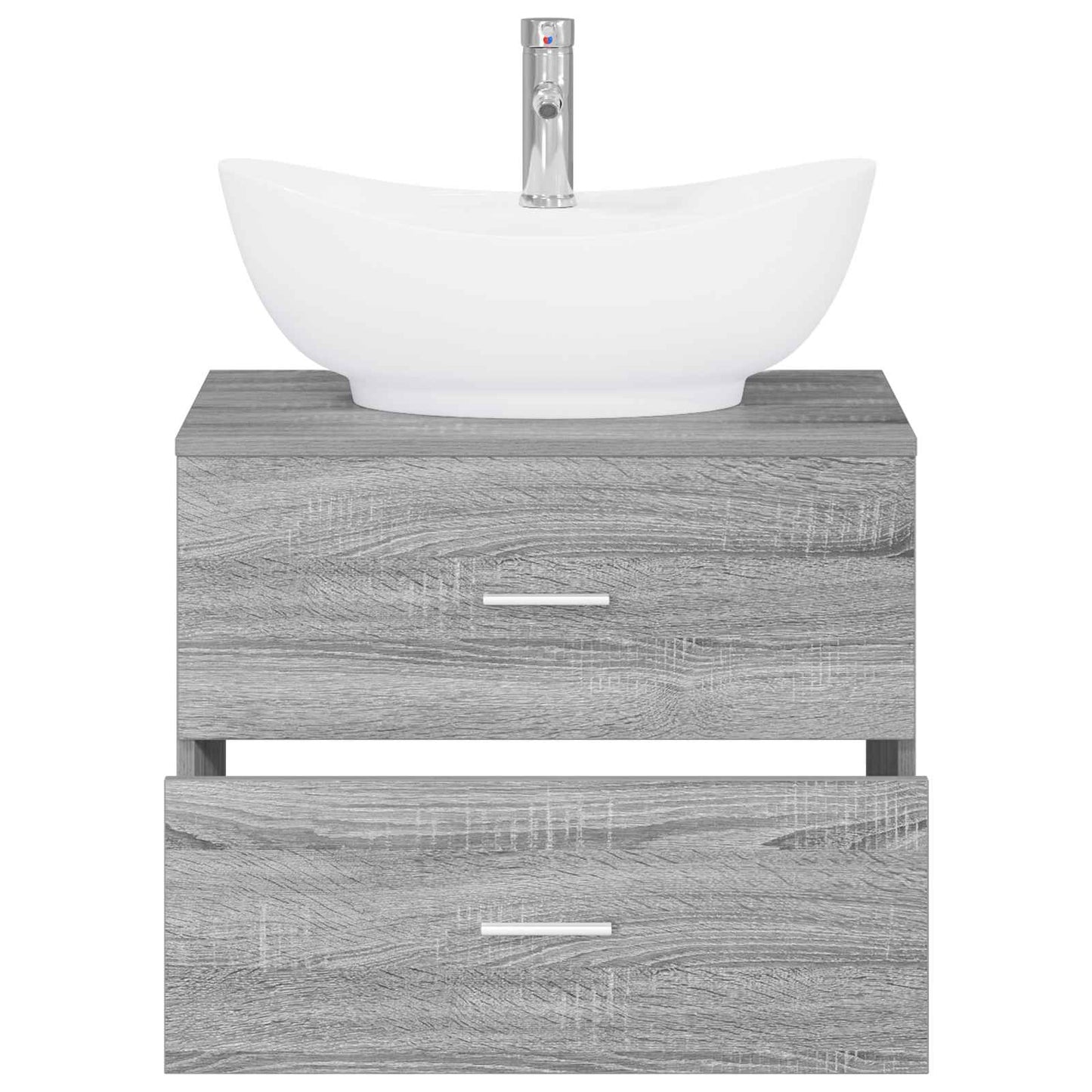 Bathroom Furniture Set Grey Sonoma Engineered Wood