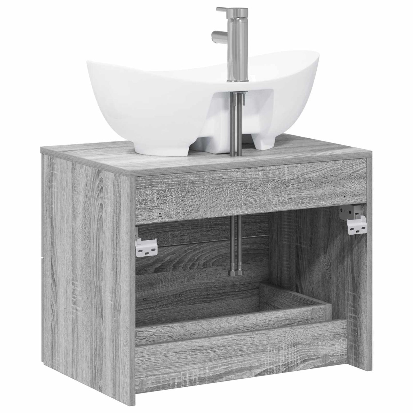 Bathroom Furniture Set Grey Sonoma Engineered Wood