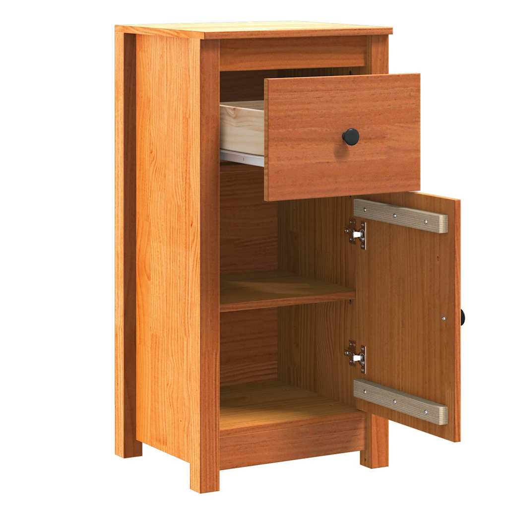 Sideboard 2 pcs Wax Brown 39 x 34.5 x 80 cm Solid Pine Wood