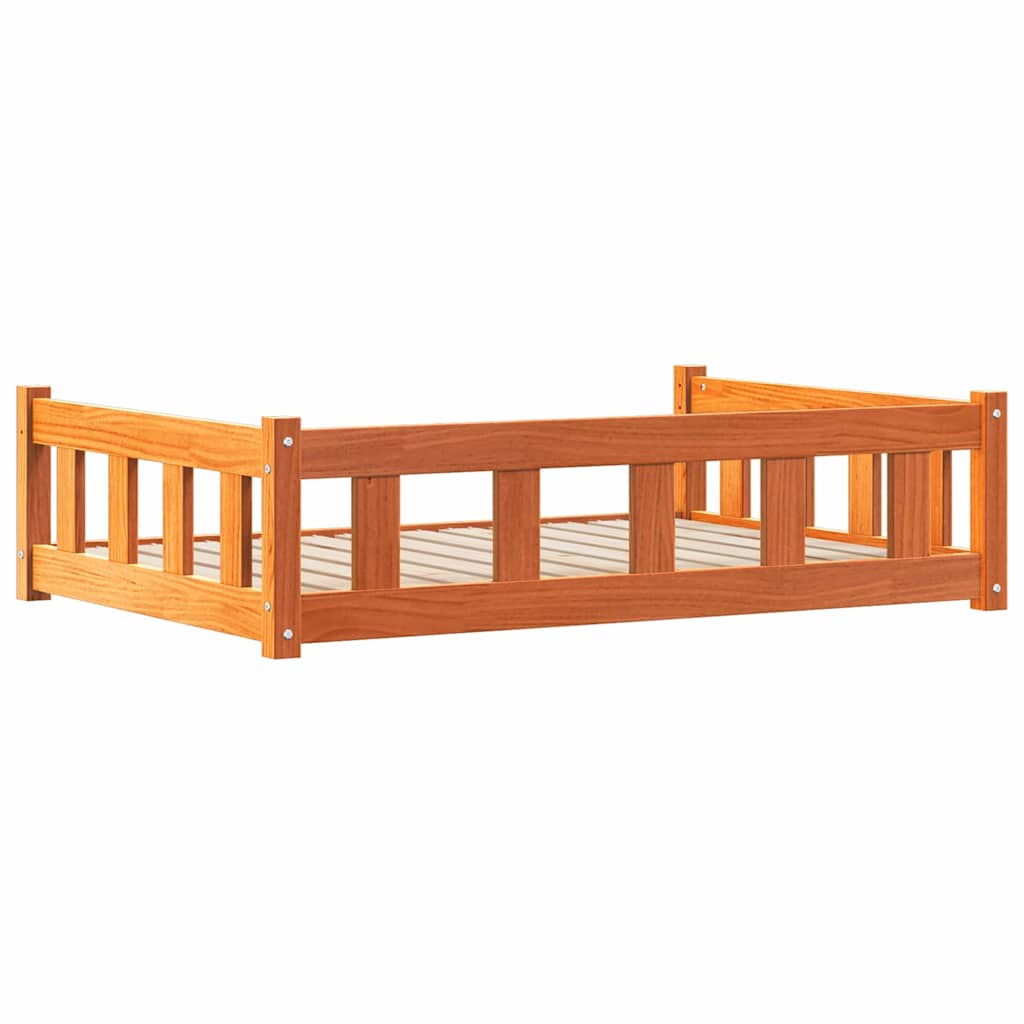 Dog Bed 100 x 70 x 28 cm Solid Pine Wood Wax Brown
