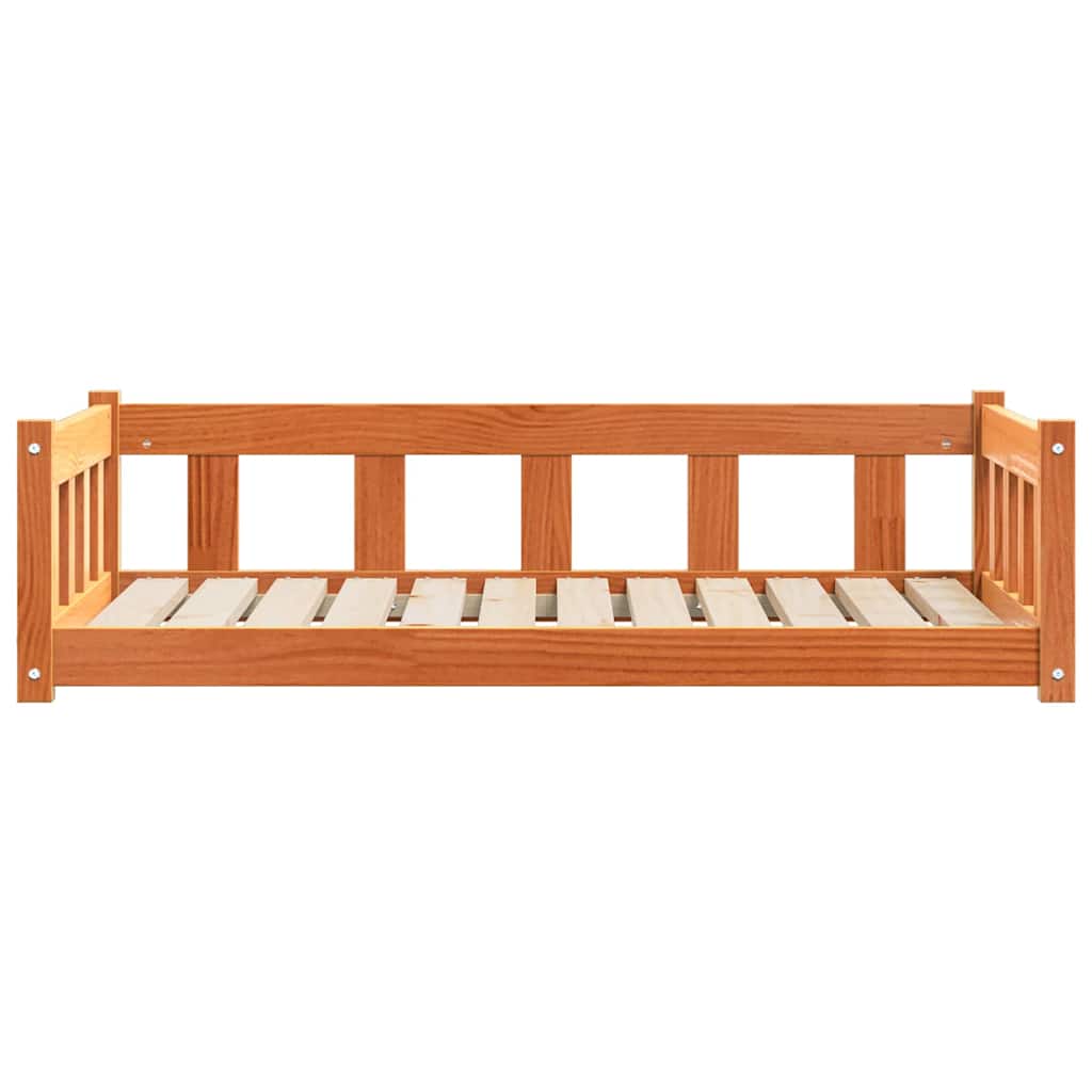 Dog Bed 100 x 70 x 28 cm Solid Pine Wood Wax Brown