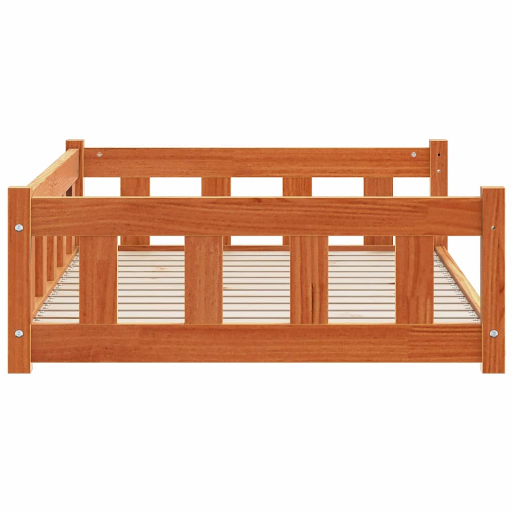 Dog Bed 100 x 70 x 28 cm Solid Pine Wood Wax Brown