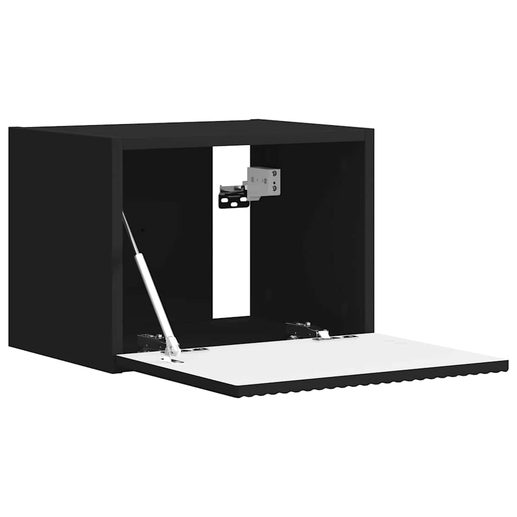 TV Wall Cabinet 2 pcs Black 39 x 31 x 29.5 cm Engineered Wood