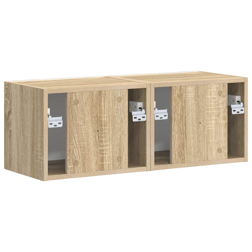 TV Wall Cabinet 2 pcs Sonoma 39 x 31 x 29.5 cm Engineered Wood