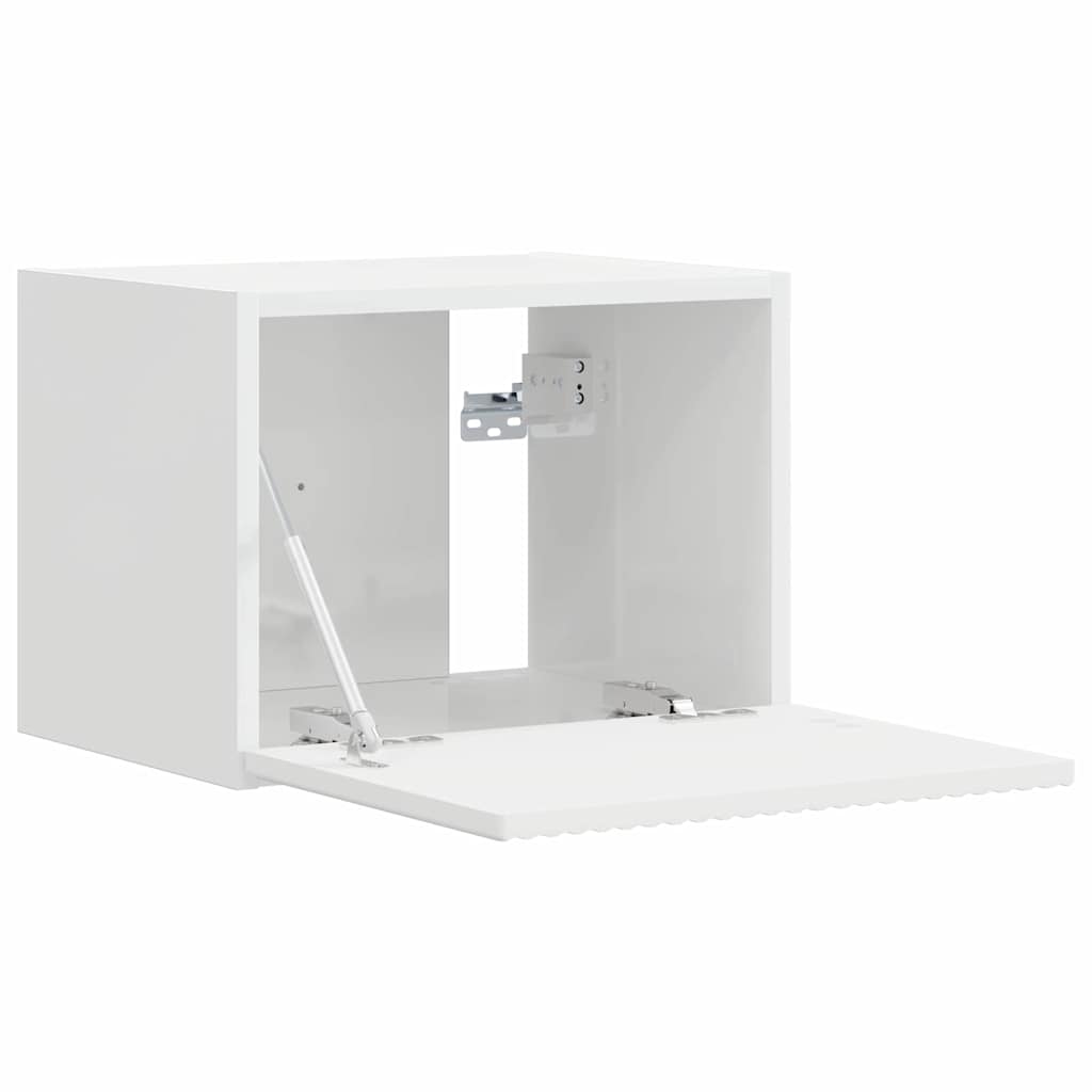 TV Wall Cabinet 2 pcs Gloss White 39 x 31 x 29.5 cm
