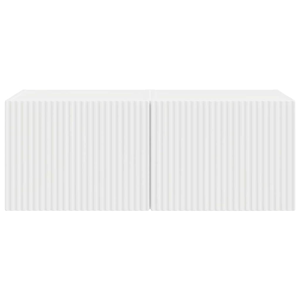 TV Wall Cabinet 2 pcs Gloss White 39 x 31 x 29.5 cm