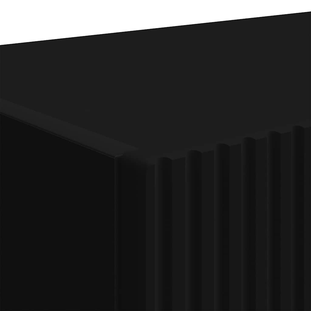TV Wall Cabinet 2 pcs Black 60 x 31 x 29.5 cm Engineered Wood