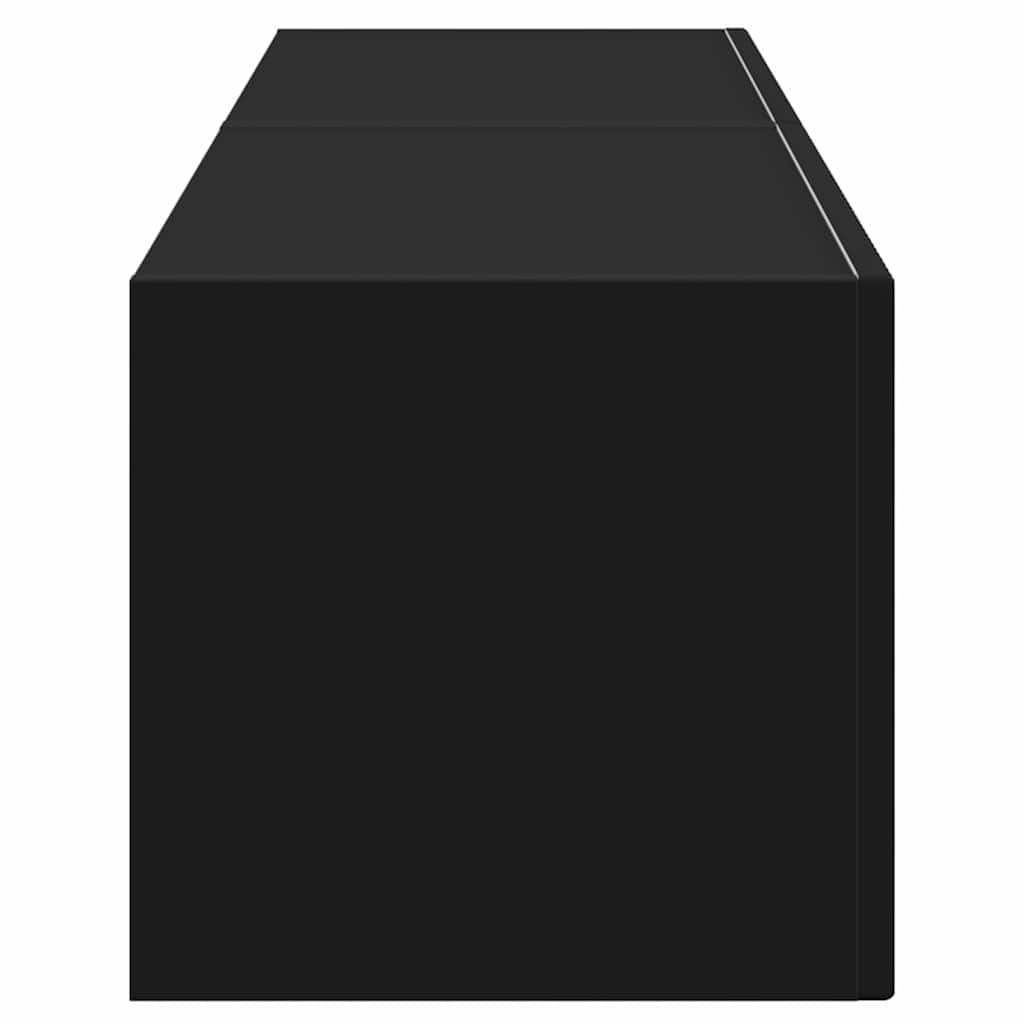 TV Wall Cabinet 2 pcs Black 60 x 31 x 29.5 cm Engineered Wood