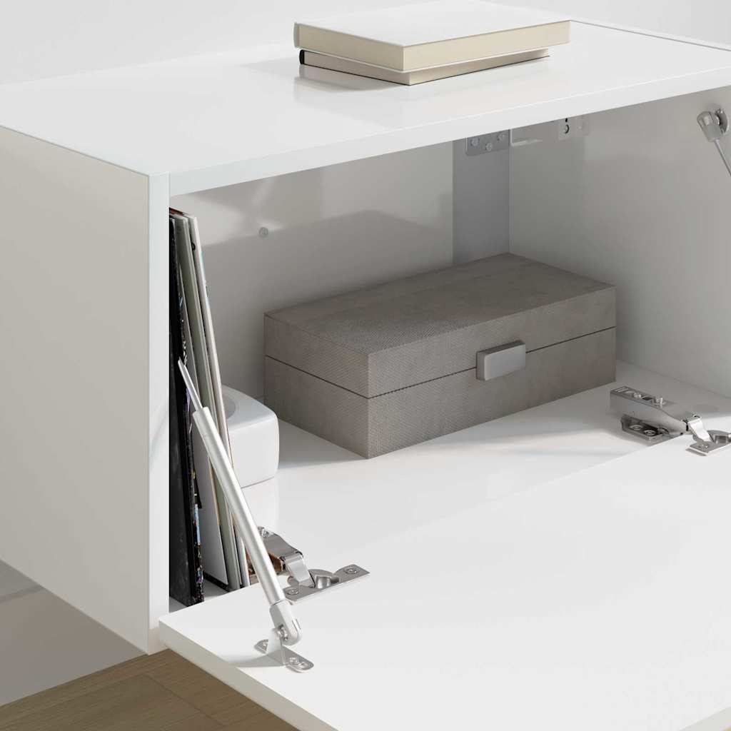 TV Wall Cabinet Gloss White 60 x 31 x 29.5 cm Engineered Wood