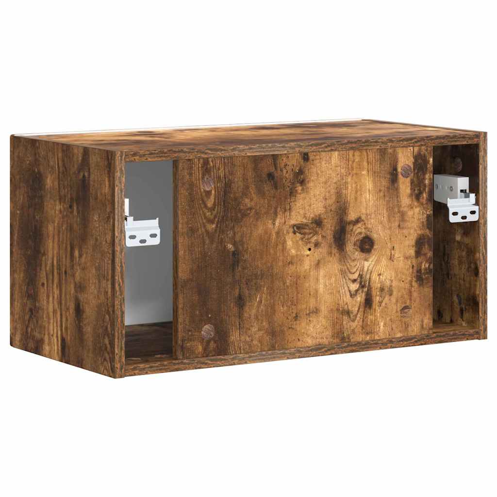 TV Wall Cabinet Smoked Oak 60 x 31 x 29.5 cm Engineered Wood
