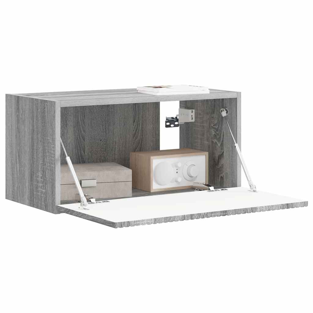 TV Wall Cabinet Grey Sonoma 60 x 31 x 29.5 cm Engineered Wood