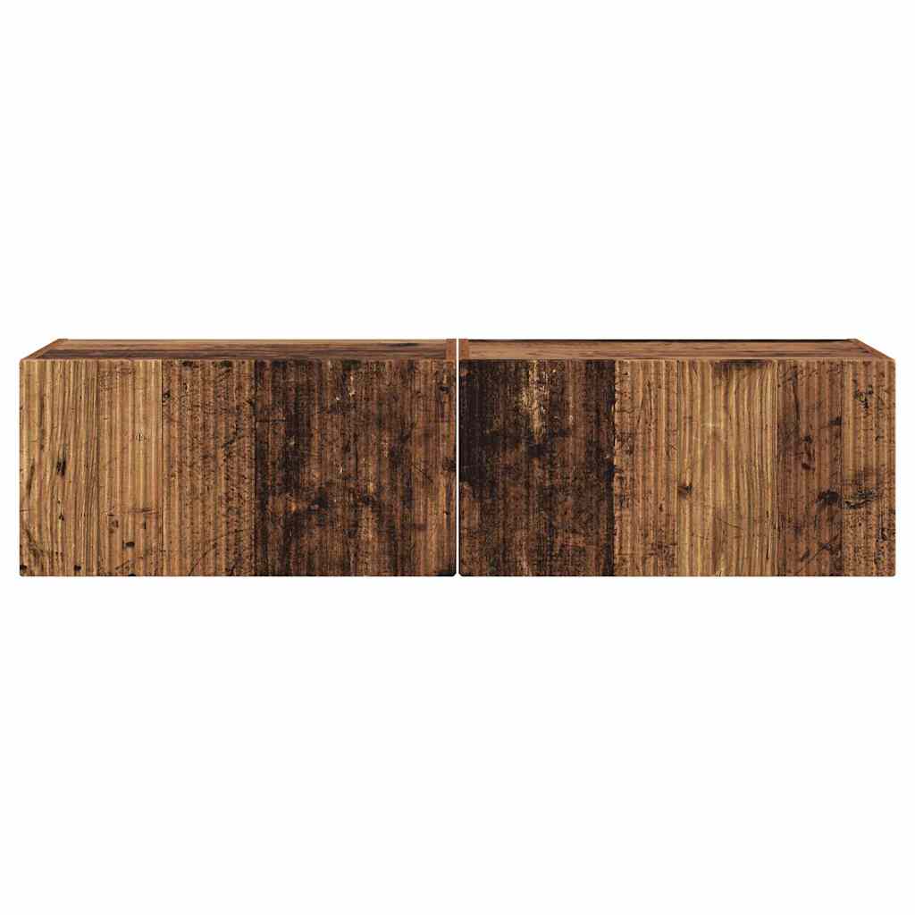 TV Wall Cabinet Wall-mounted 2 pcs Old Wood 60 x 31 x 29.5 cm