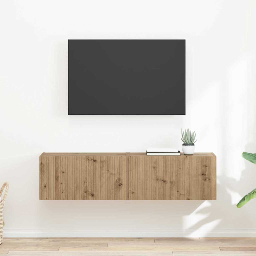 TV Wall Cabinet 2 pcs Artisian Oak 60 x 31 x 29.5 cm