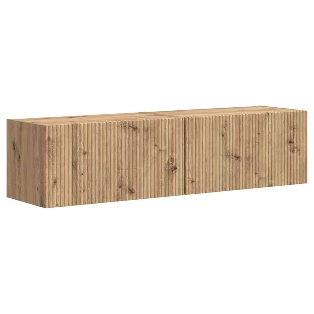 TV Wall Cabinet 2 pcs Artisian Oak Engineered Wood