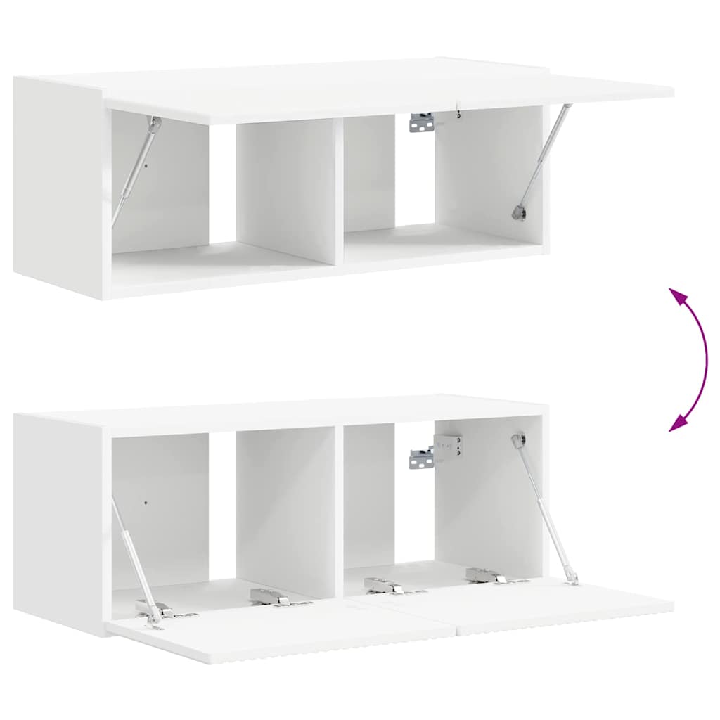TV Wall Cabinet White 78.5 x 31 x 29.5 cm Engineered Wood