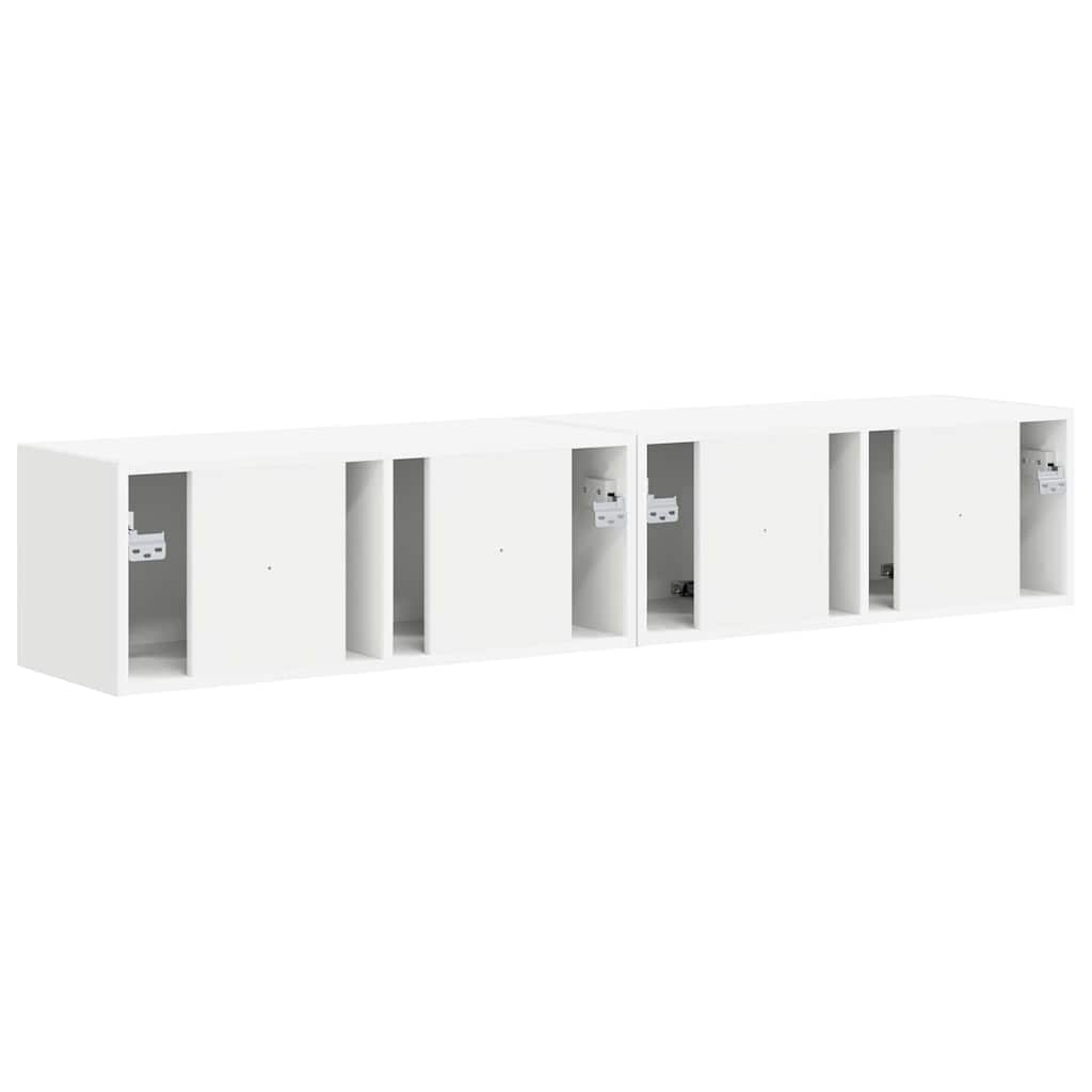 TV Wall Cabinet 2 pcs White 78.5 x 31 x 29.5 cm Engineered Wood