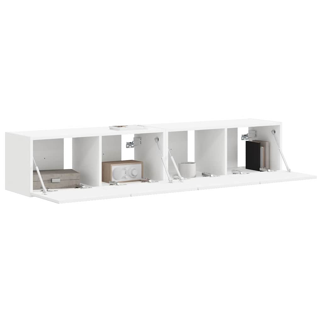 TV Wall Cabinet 2 pcs White 78.5 x 31 x 29.5 cm Engineered Wood