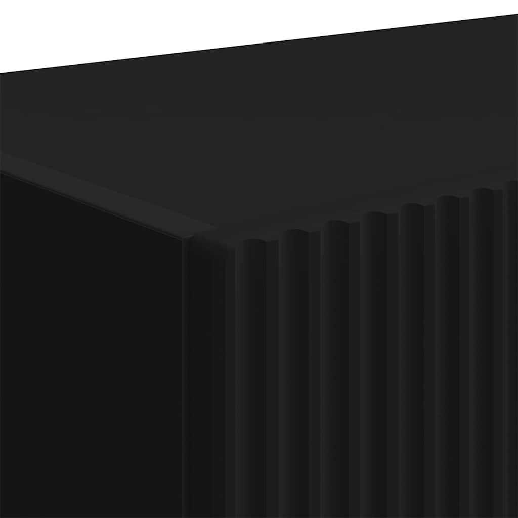 TV Wall Cabinet 2 pcs Black 78.5 x 31 x 29.5 cm Engineered Wood