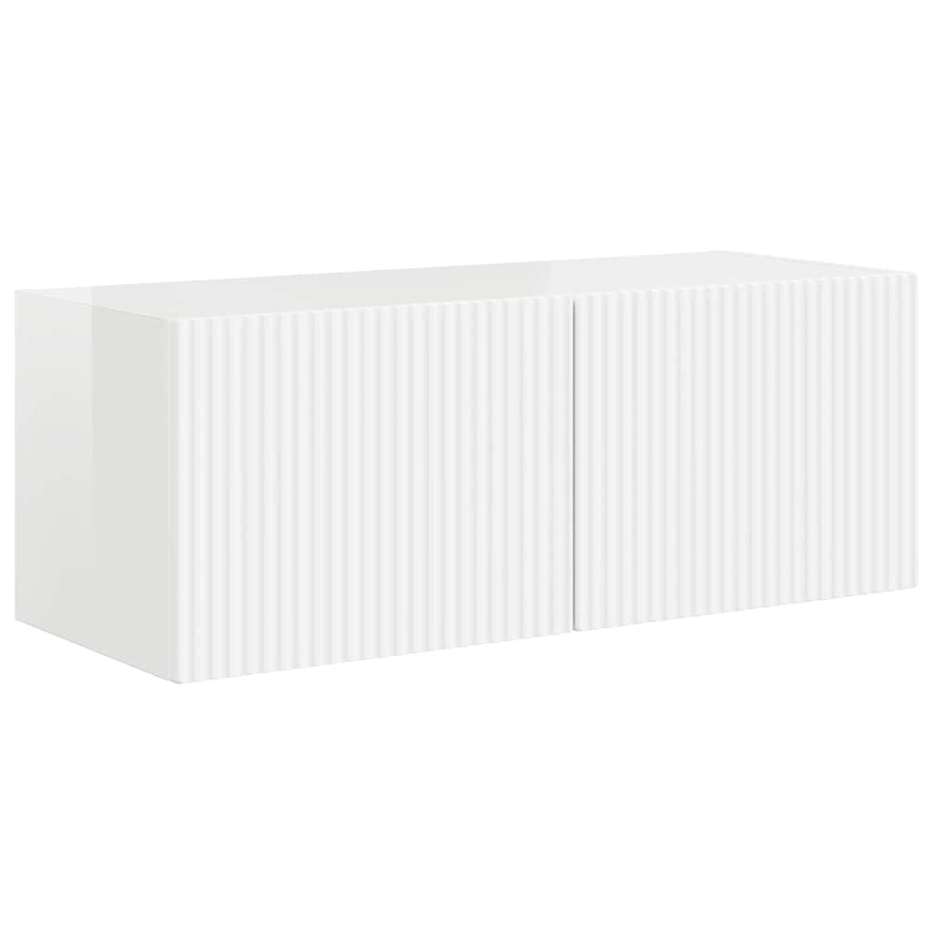 TV Wall Cabinet Gloss White 78.5 x 31 x 29.5 cm Engineered Wood