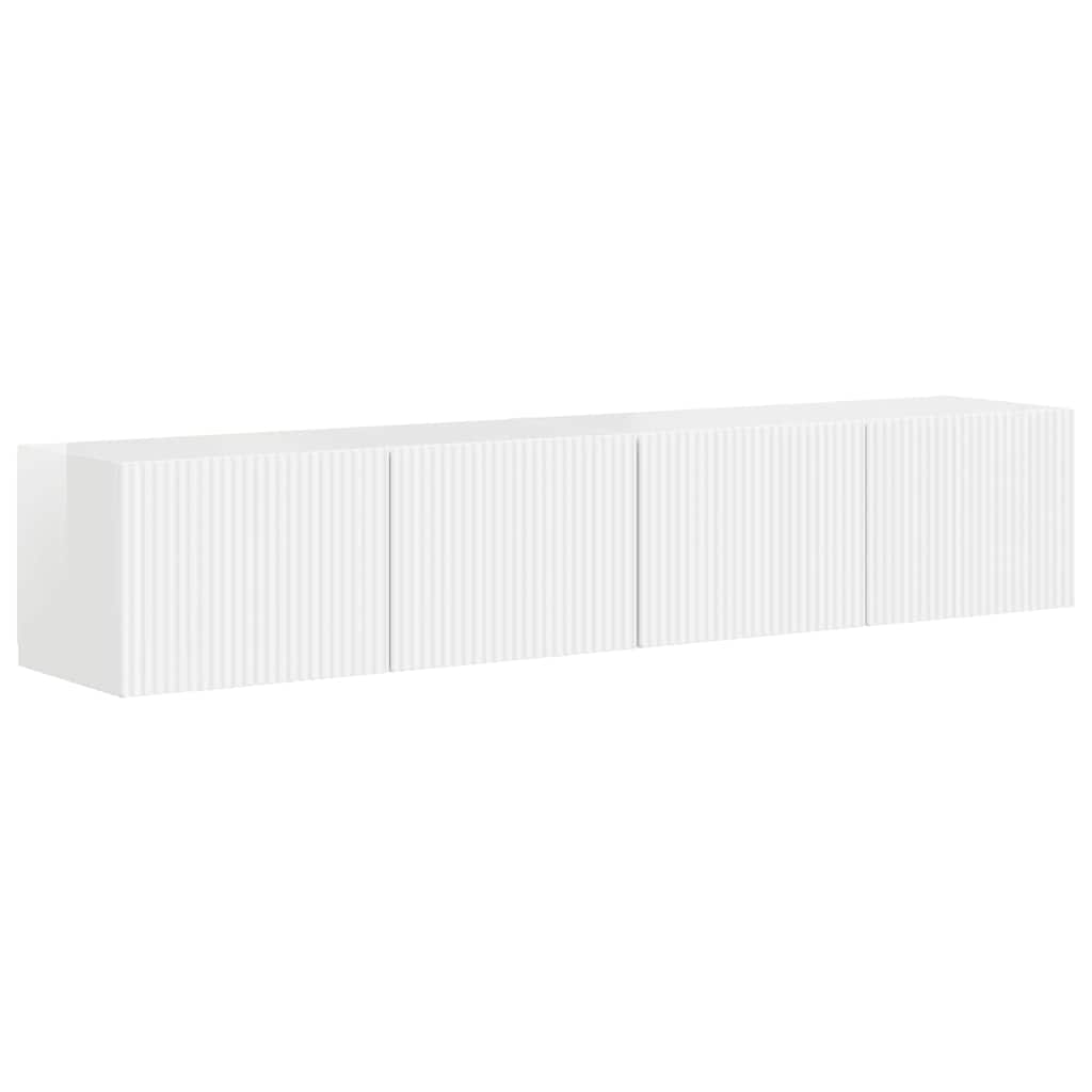 TV Wall Cabinet 2 pcs Gloss White 78.5 x 31 x 29.5 cm