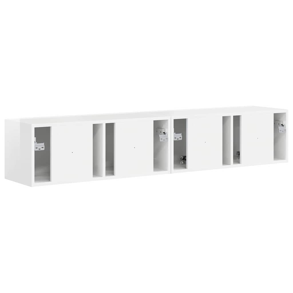 TV Wall Cabinet 2 pcs Gloss White 78.5 x 31 x 29.5 cm