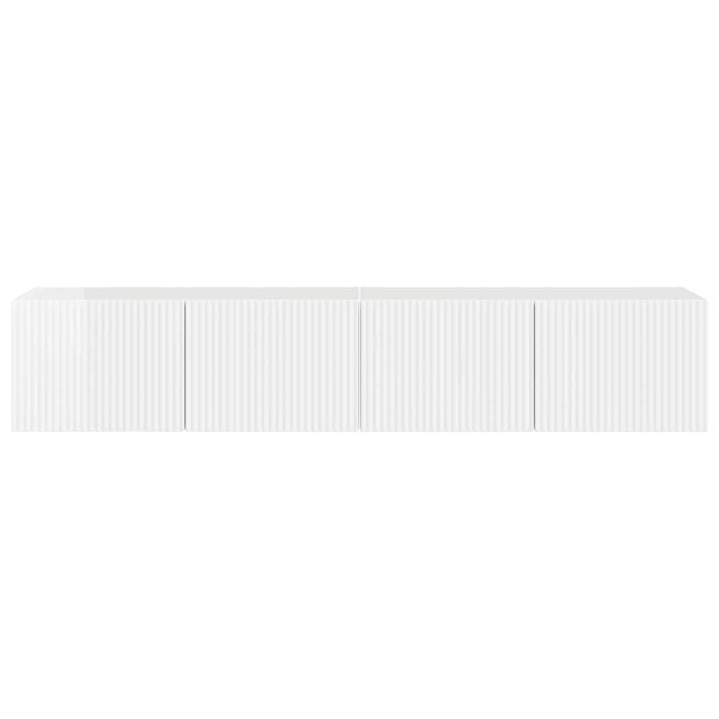 TV Wall Cabinet 2 pcs Gloss White 78.5 x 31 x 29.5 cm