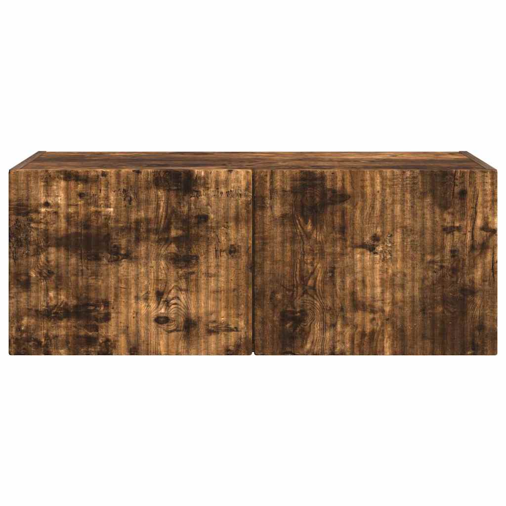 TV Wall Cabinet Smoked Oak 78.5 x 31 x 29.5 cm Engineered Wood